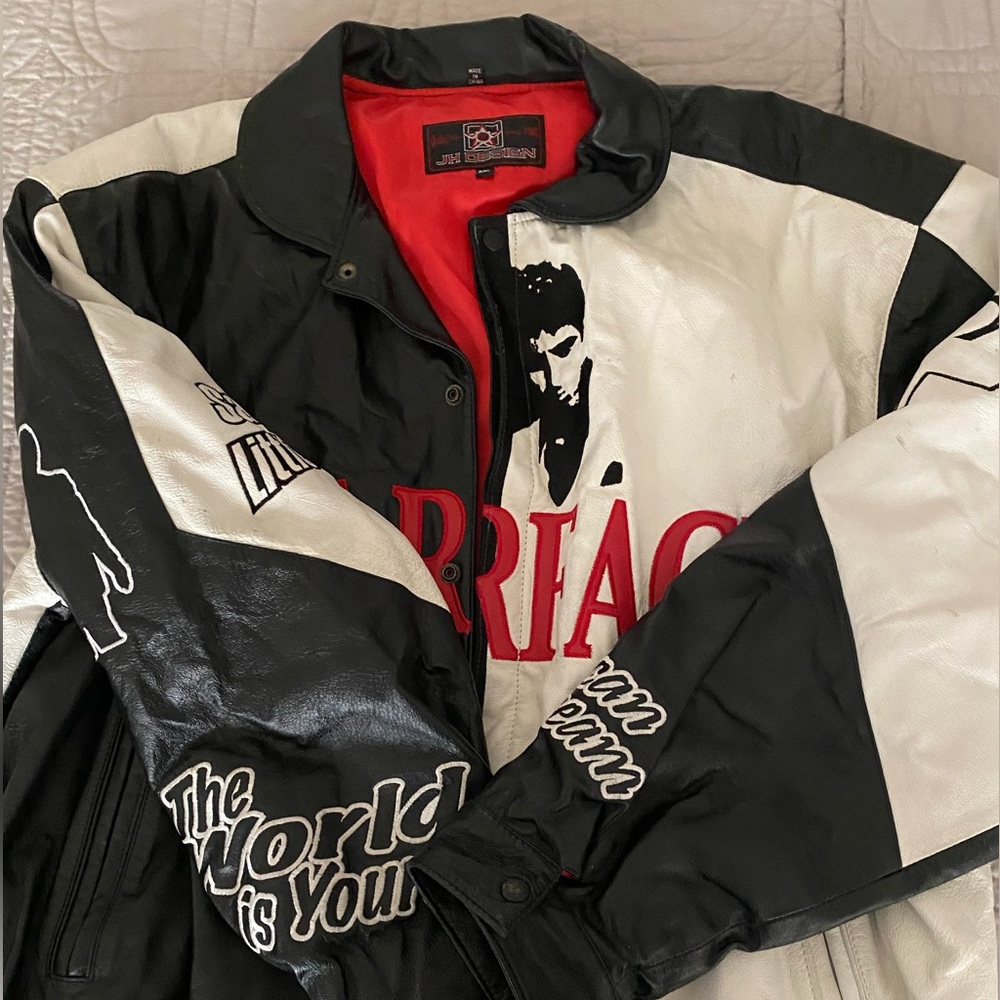 Scarface Leather Jacket Size XXL Vintage